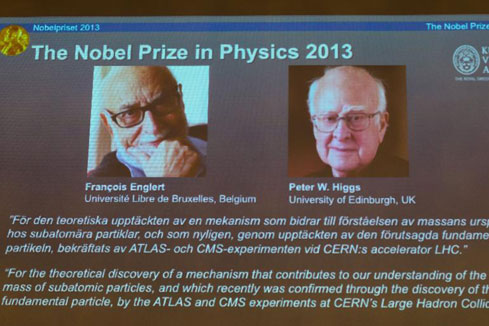 Le prix Nobel de physique 2013 d&eacute;cern&eacute; au Belge Fran&ccedil;ois Englert et au Britannique Peter Higgs