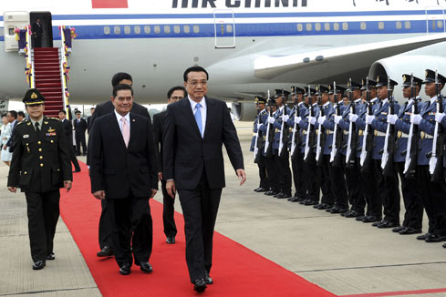 Le Premier ministre chinois arrive en Tha&iuml;lande pour une visite officielle