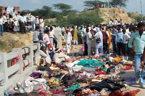 Bousculade en Inde : le bilan s'&eacute;l&egrave;ve &agrave; 110 morts