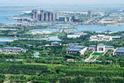Photo: beaux paysages du CBD Yuehaiwan de Yinchuan