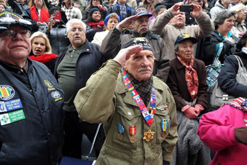 Parade de la journ&eacute;e des anciens combattants  &agrave; New York