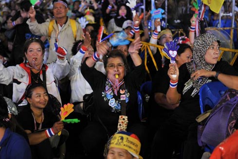Manifestation monstre contre le gouvernement dans la capitale tha&iuml;landaise