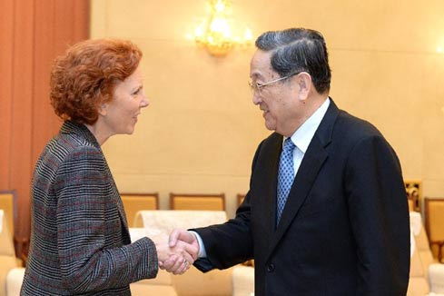 Chine : Yu Zhengsheng rencontre des socialistes europ&eacute;ens