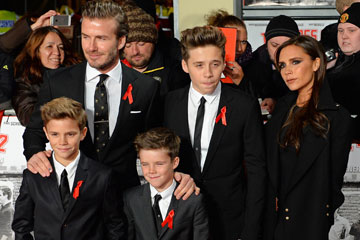 Les Beckham &agrave; la premi&egrave;re du documentaire The Class of '92