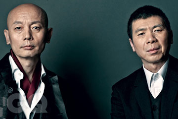 Feng Xiaogang et Ge You posent pour un magazine