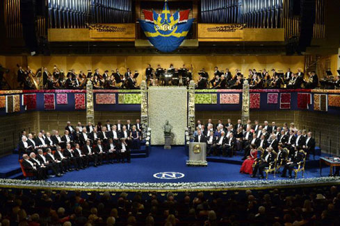La c&eacute;r&eacute;monie de remise des prix Nobel 2013 &agrave; Stockholm