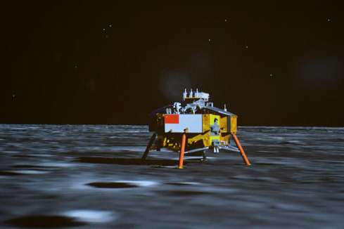 Chang'e-3 atterrit en douceur sur la Lune