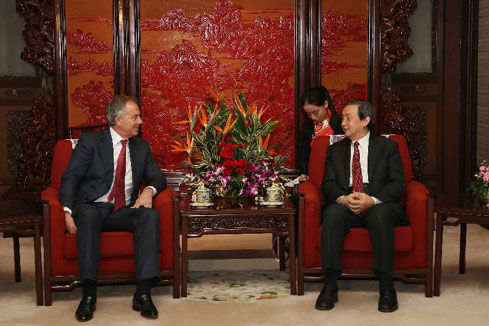 Un vice-Premier ministre chinois rencontre Tony Blair