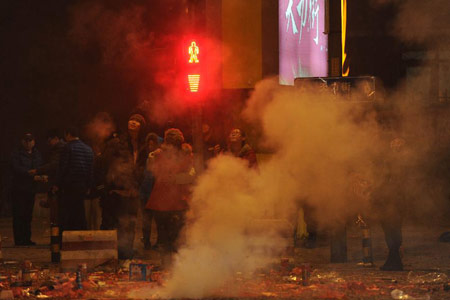 Aggravation du smog due aux feux d'artifice à Beijing