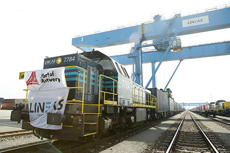 Un premier train direct arrive &agrave; Anvers depuis la Chine