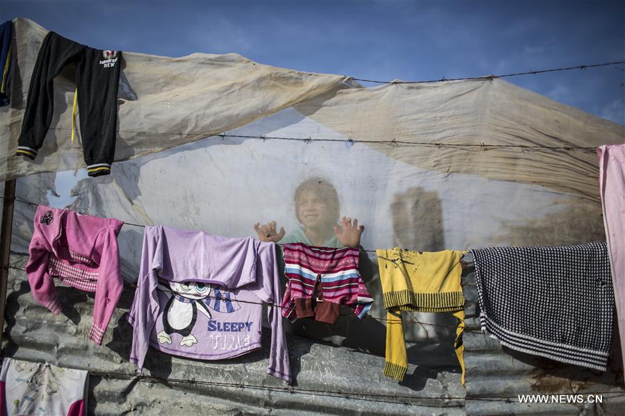 photo prise le 22 janvier 2016 montrant une fillette palestini