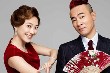 Jordan Chan et Cherrie Ying posent pour un magazine